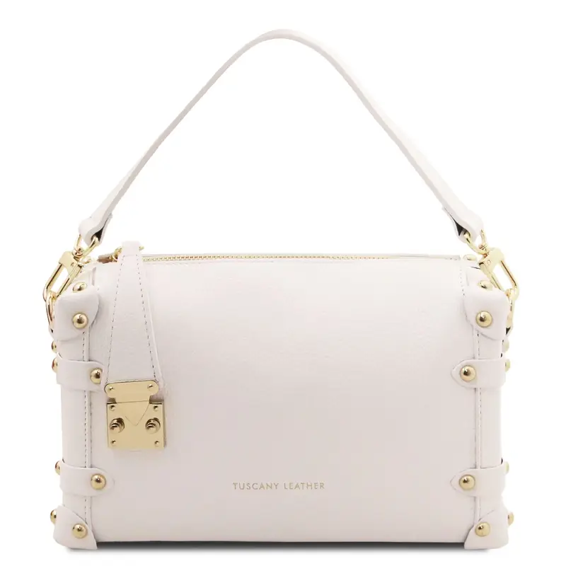 Bauletto in pelle morbida Bianco