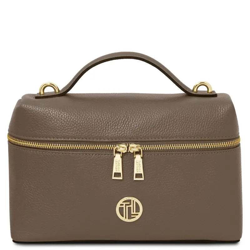 Bauletto in pelle morbida Talpa scuro