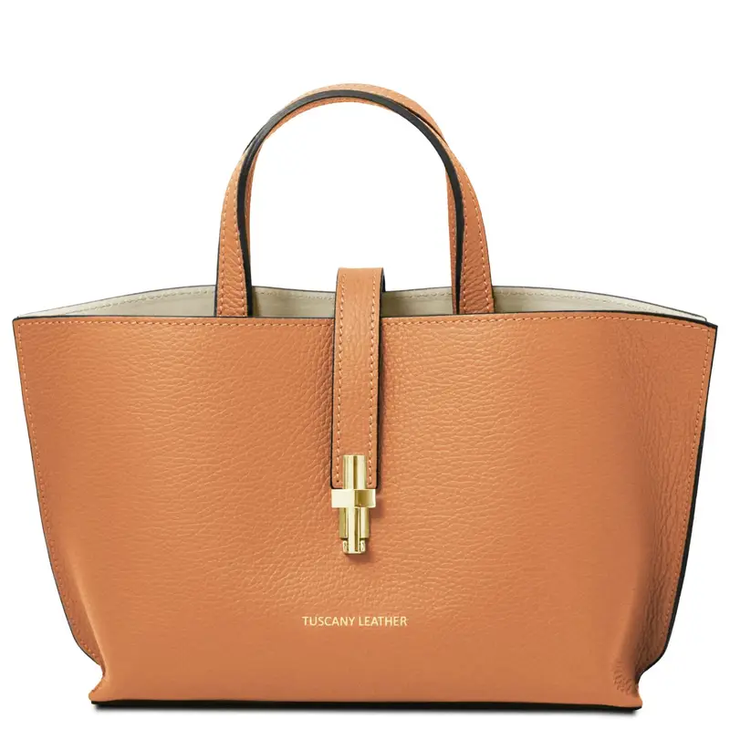 Borsa a mano in pelle Apricot