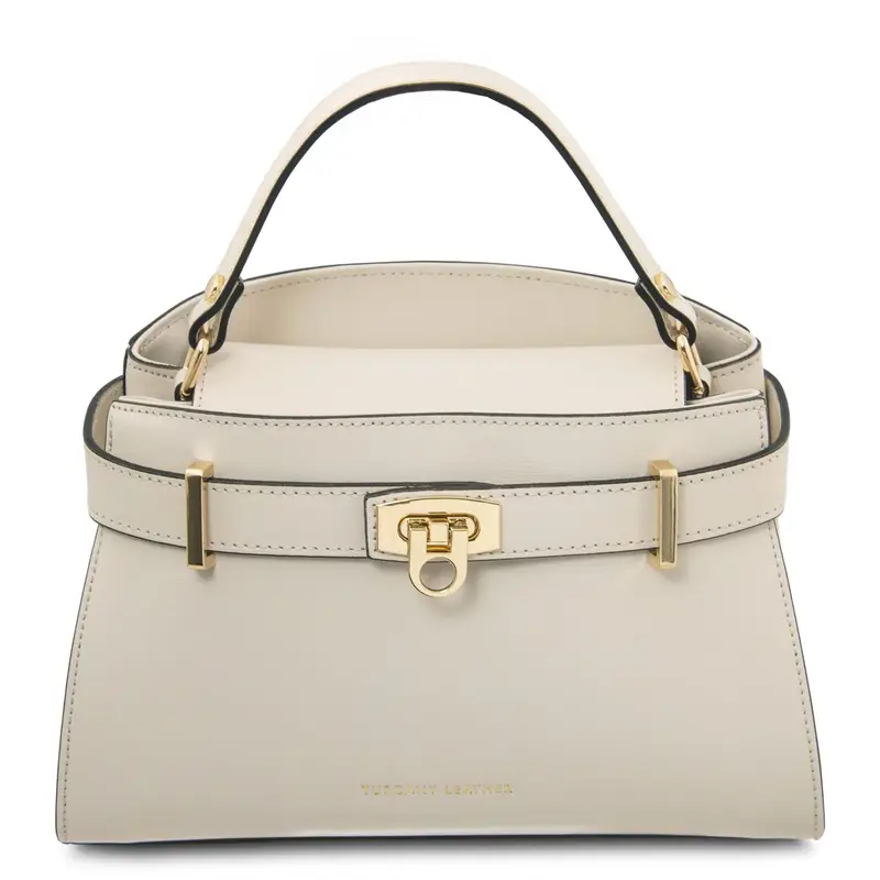 Borsa a mano in pelle Beige