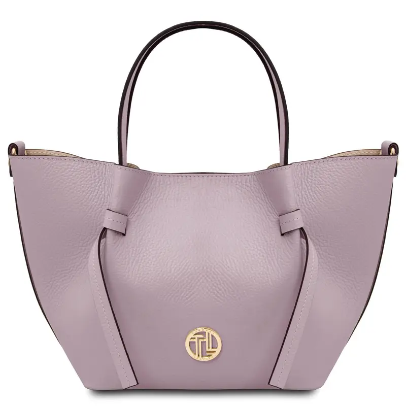 Borsa a mano in pelle Misura piccola Lilla