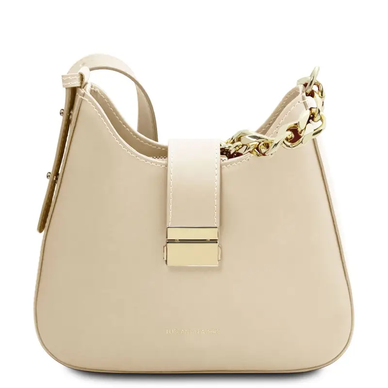 Borsa a spalla in pelle Beige
