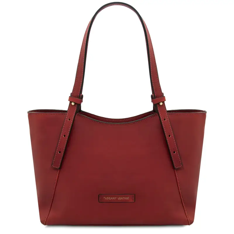 Borsa a spalla in pelle Rosso