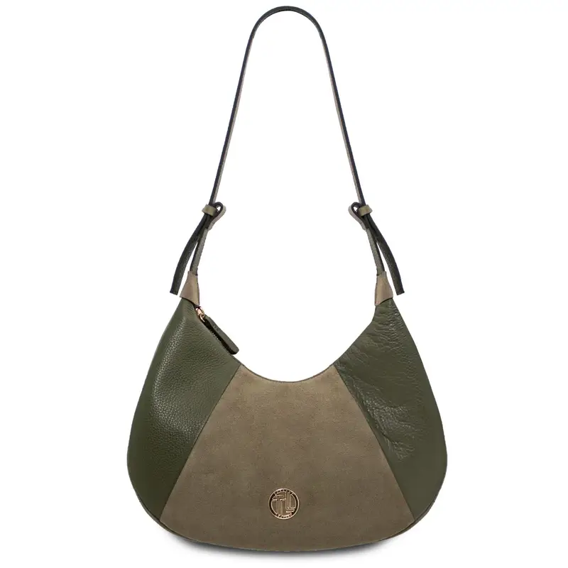 Borsa hobo in pelle Verde Foresta