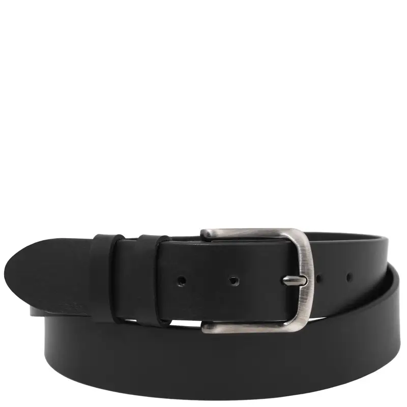 Cintura in pelle artigianale 40mm per jeans Nero 95 cm