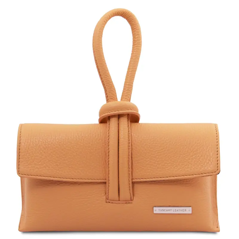 Pochette in pelle Apricot