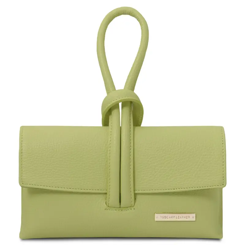 Pochette in pelle Verde Lime