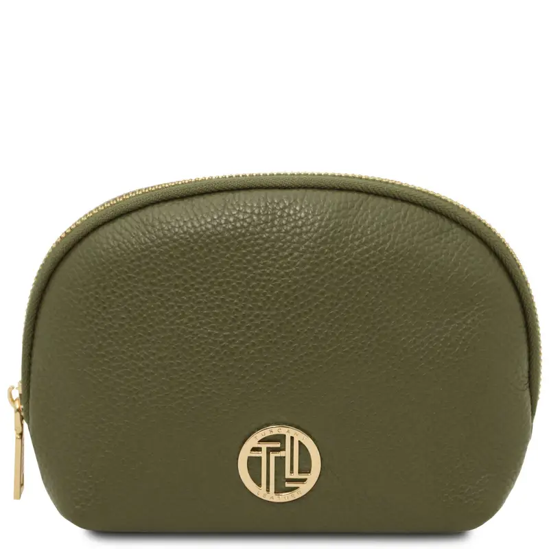 Trousse in pelle morbida Verde Foresta