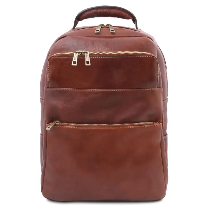 Tuscany Leather Zaino porta computer in pelle marrone