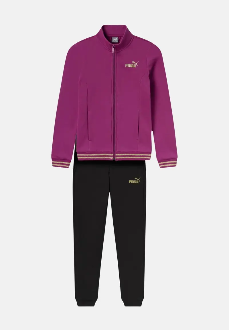 Tuta ESS+ GLITTER FZ bicolore da bambina