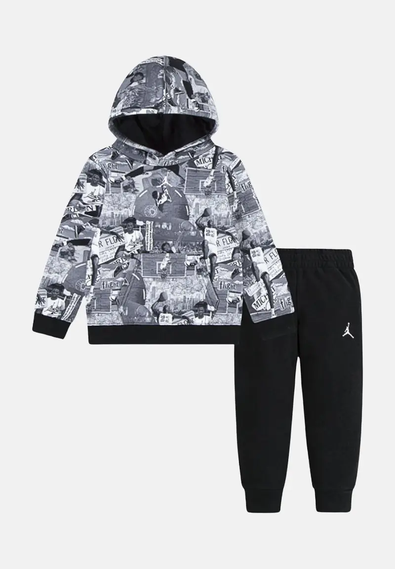 Tuta MJ Brooklyn nera da neonato