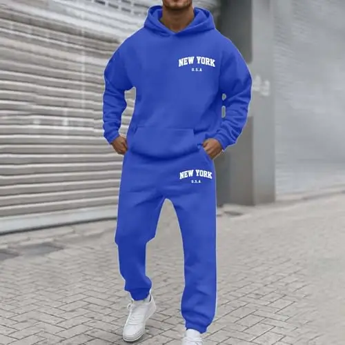 Tuta Uomo Invernale - Moda Comodi Cotone Tuta Uomo Completa Morbida Elasticità Tute Sportiva Jogging Traspirante Yoga miniatura 2