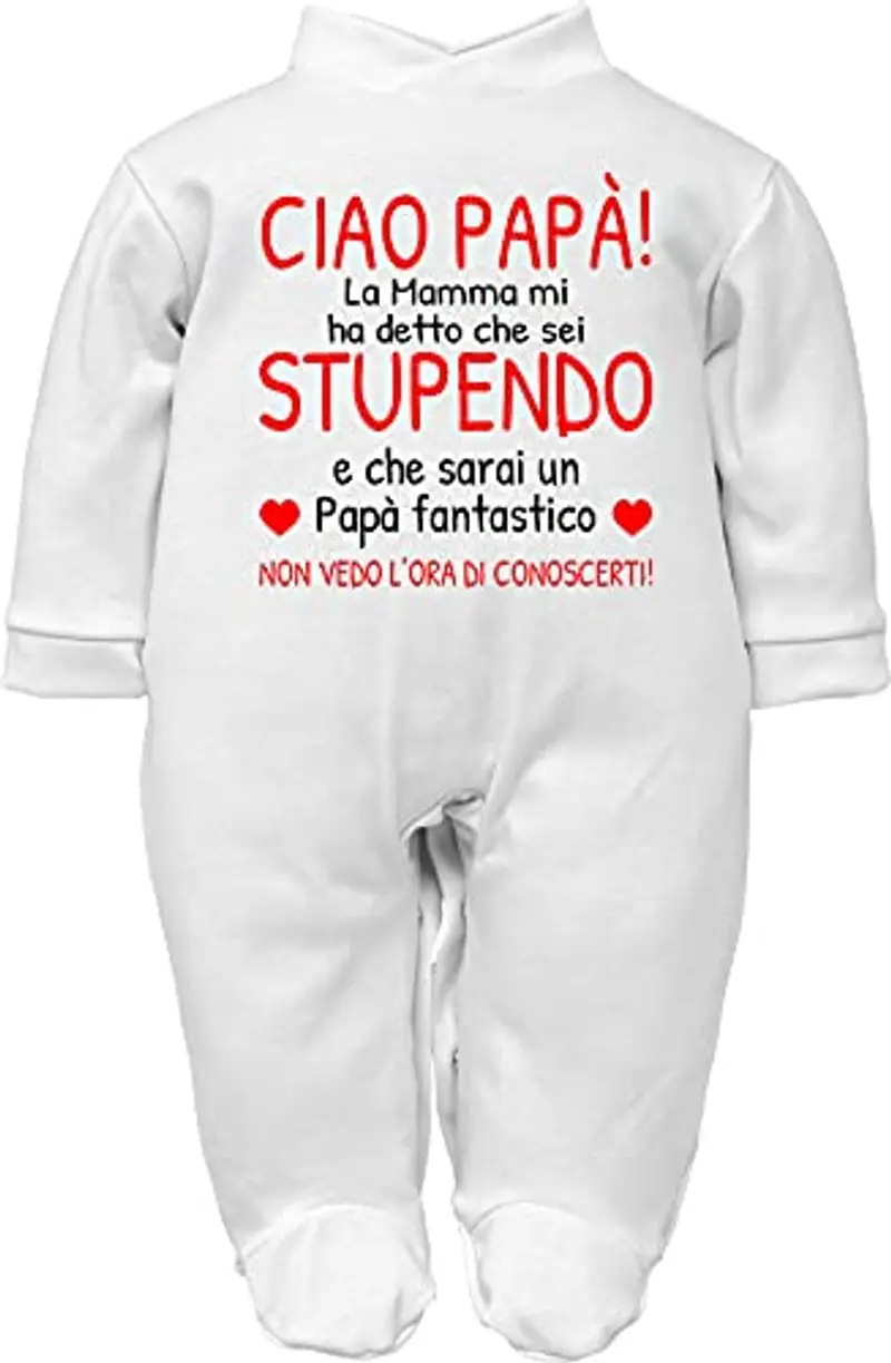 Tutina neonato Papà Stupendo e fantastico Mamma stupenda e meravigliosa regalo nascita