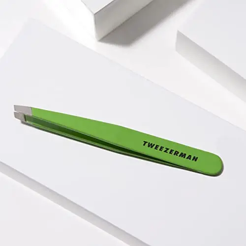 Tweezerman Pinzette con punta inclinata, Verde mela miniatura 3