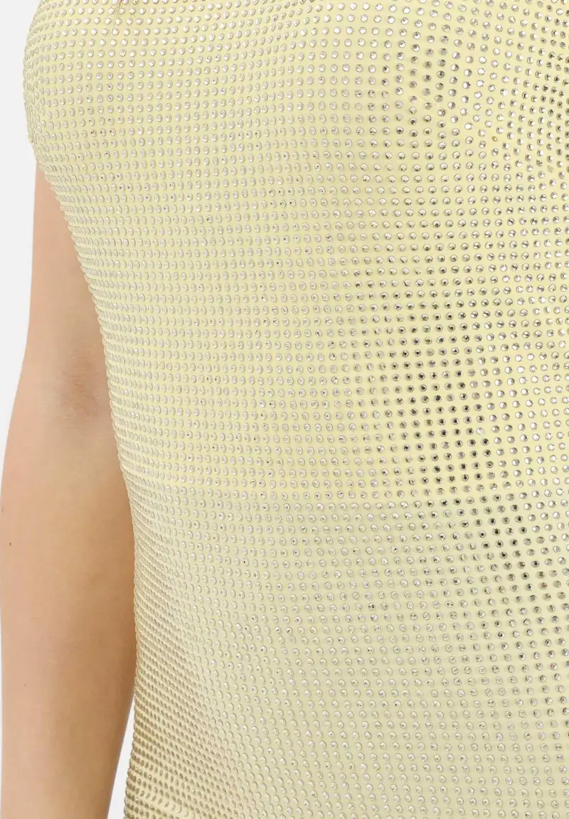 Abito lungo Helios giallo da donna miniatura 3