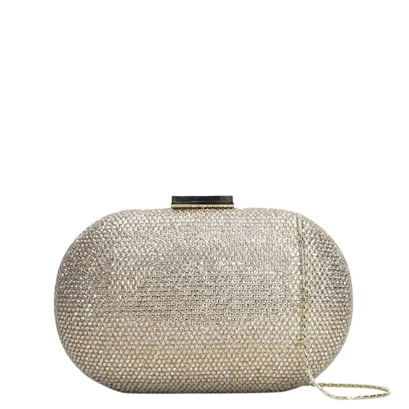 borsa clutch da donna sunrise con strass all over oro miniatura 2