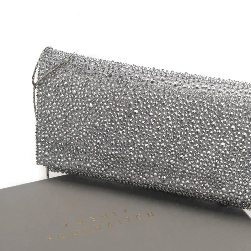 Twenty Fourhaitch Pochette Donna Argento 4367278 miniatura 3