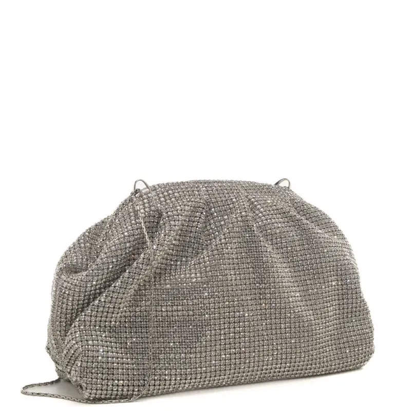 pochette da donna petra con strass cristallo argento miniatura 2