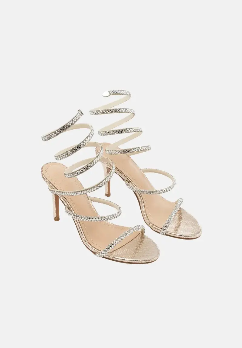 Twenty Fourhaitch Sandali con tacco Donna Oro 4246131 miniatura 2