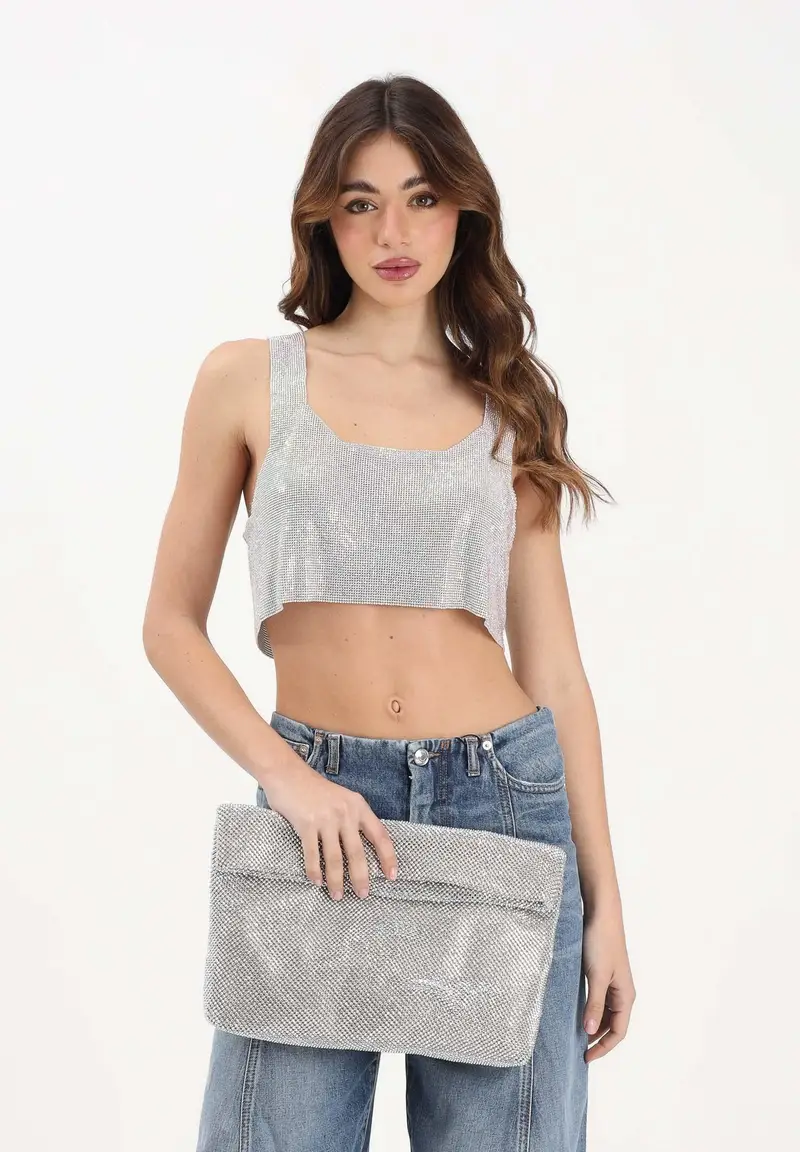 Twenty Fourhaitch Top Donna Argento 4215515 miniatura 2