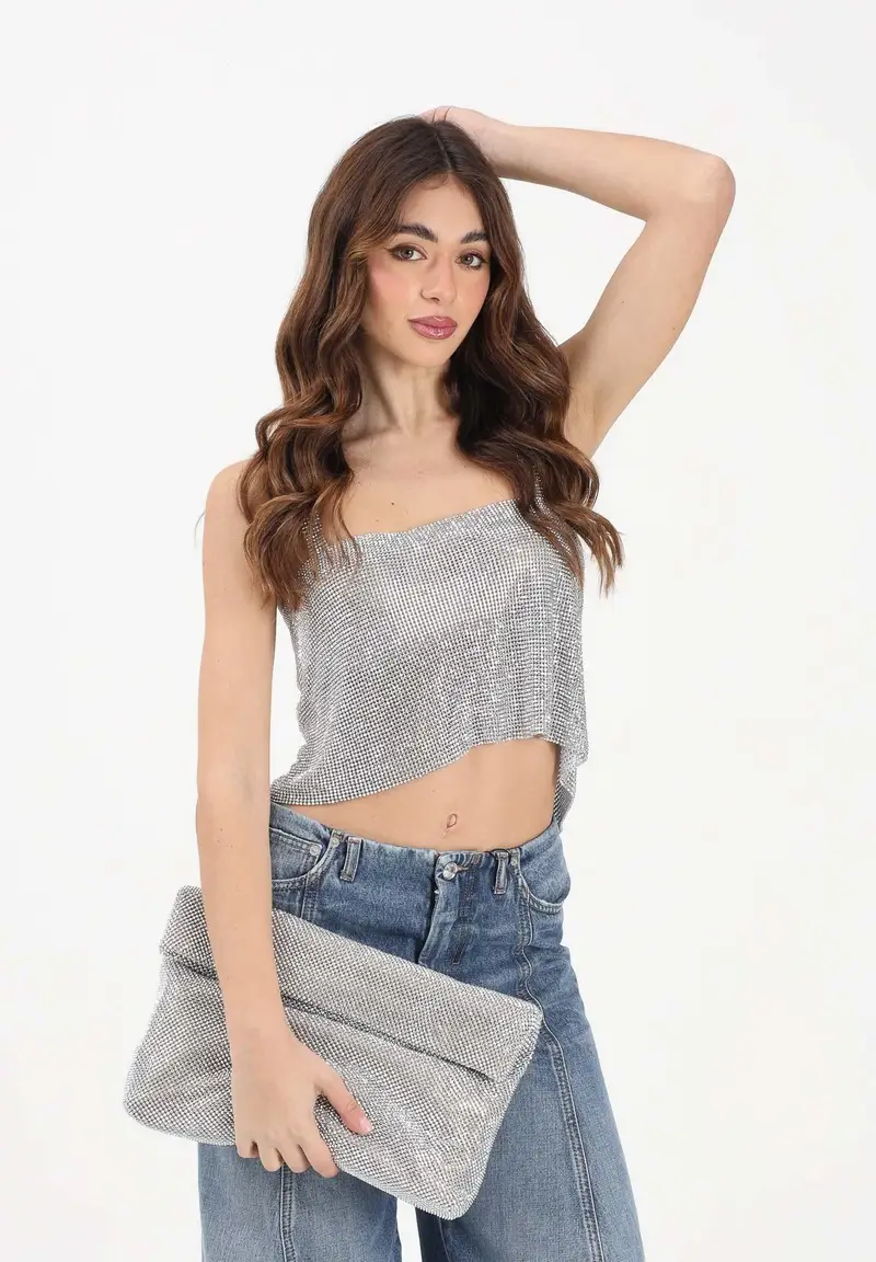 Twenty Fourhaitch Top Donna Argento 4216999 miniatura 2