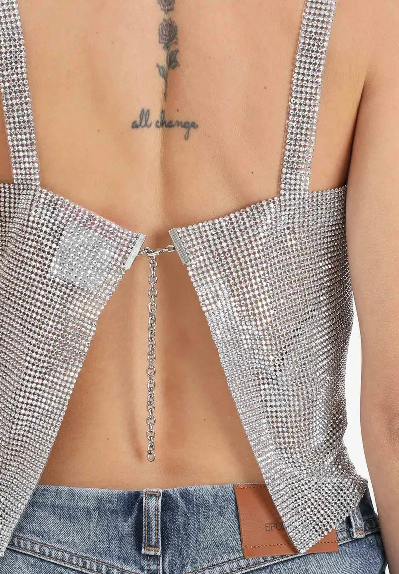 Twenty Fourhaitch Top Donna Argento 4216999 miniatura 3