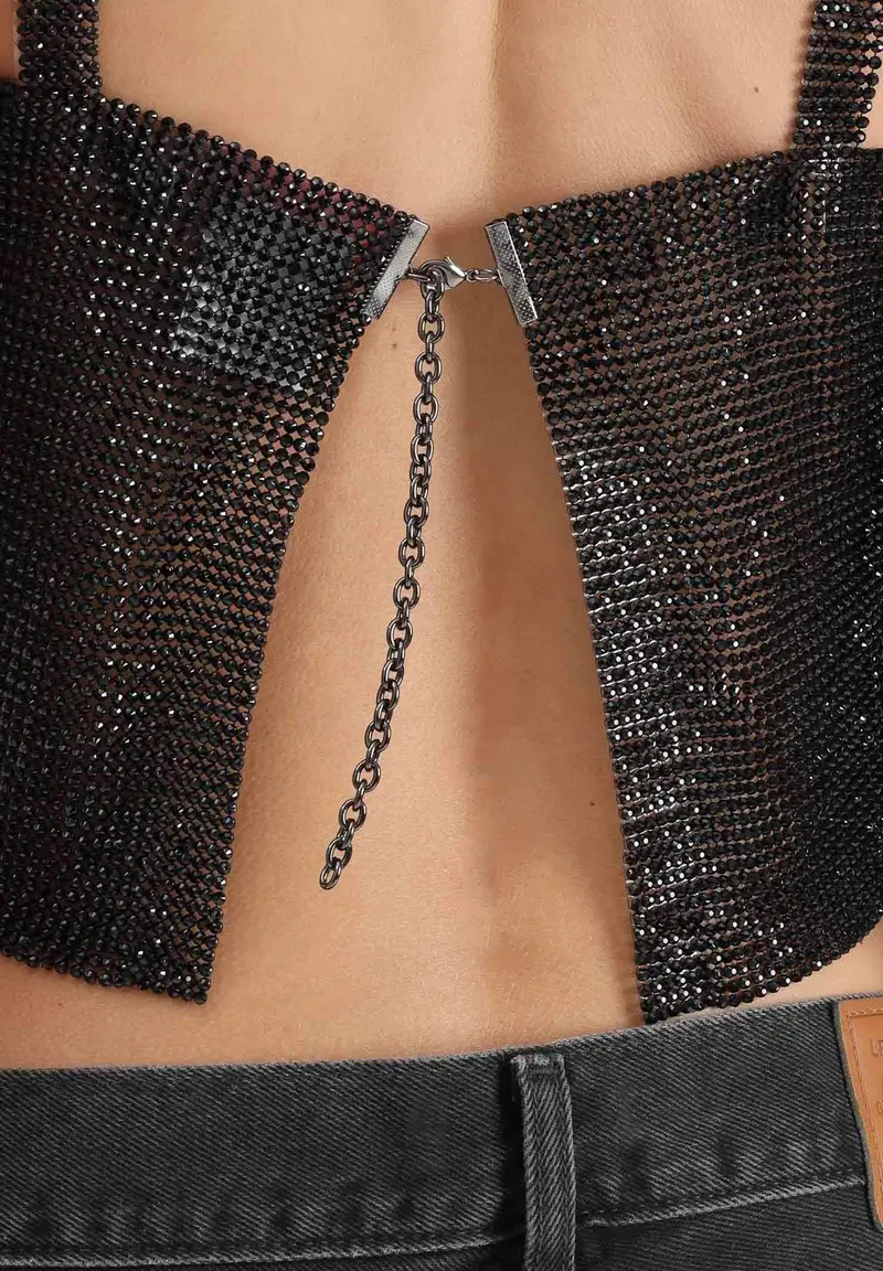 Twenty Fourhaitch Top Donna Nero 4215521 miniatura 3