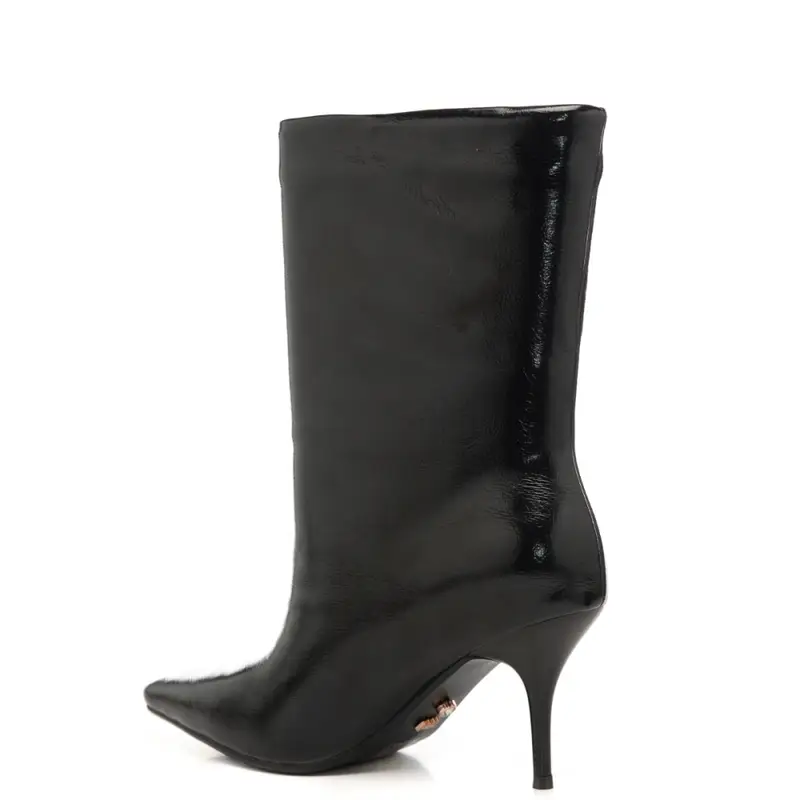 tronchetti da donna unuk con tacco a spillo neri miniatura 3