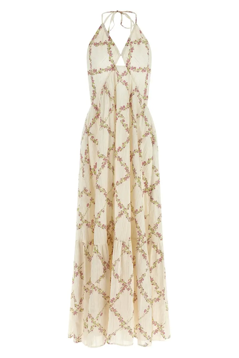 Abito Stampa Floreale Bianco