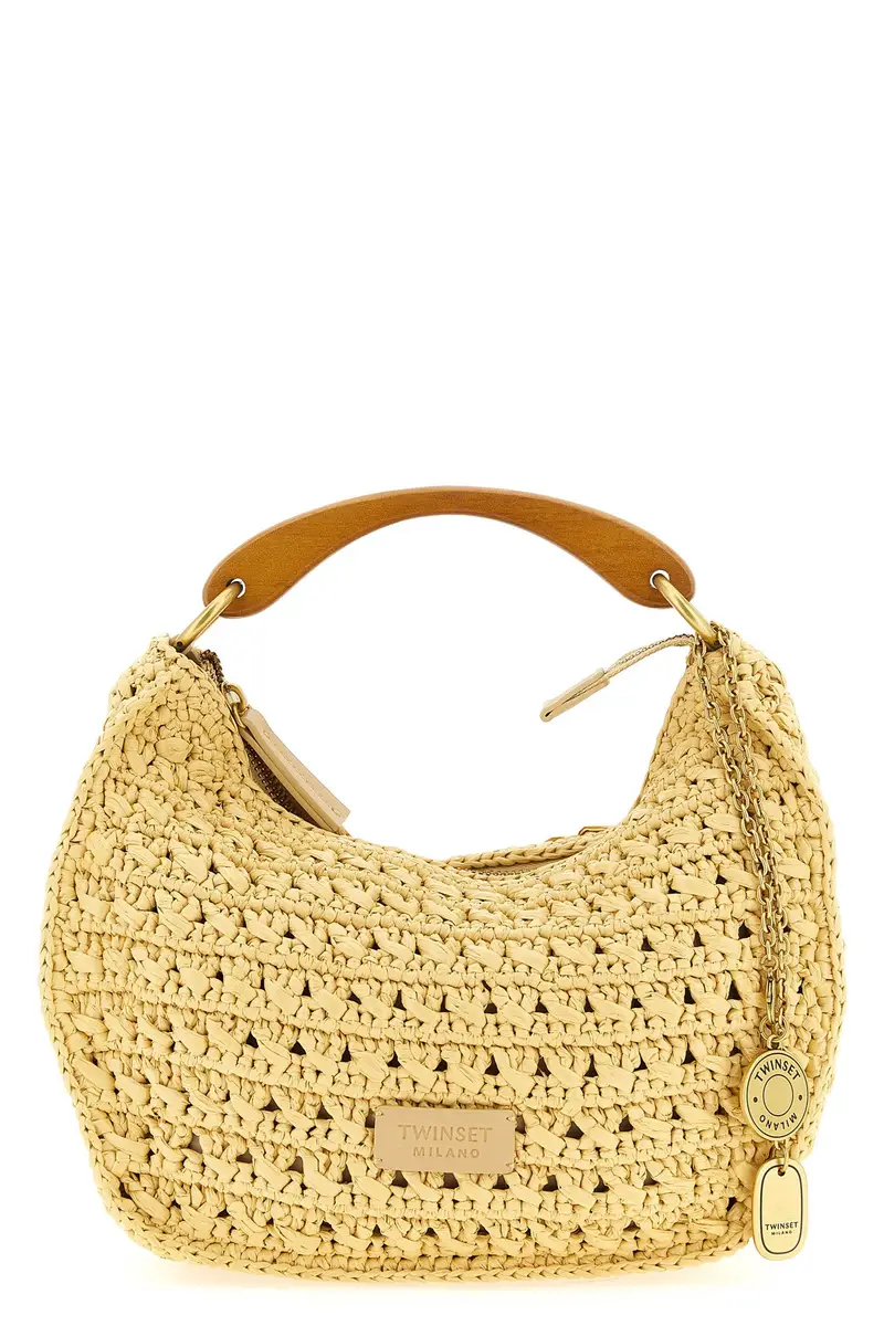 Borsa A Mano Croissant Beige