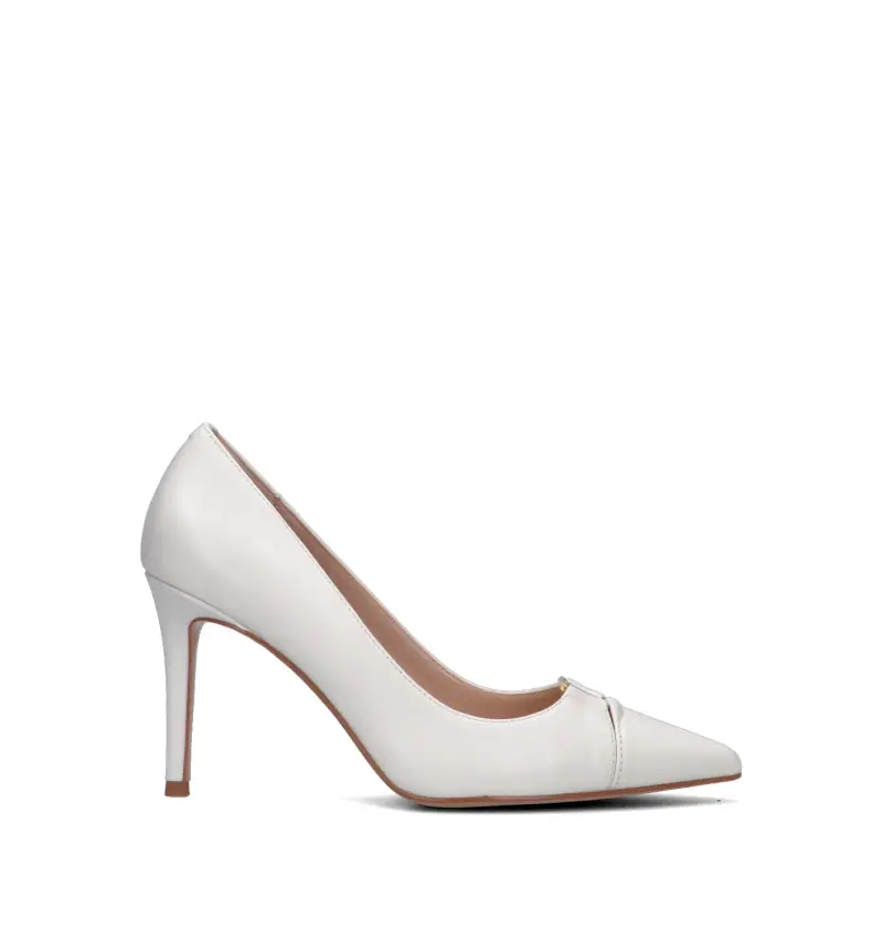 Décolleté donna bianca in pelle Vario