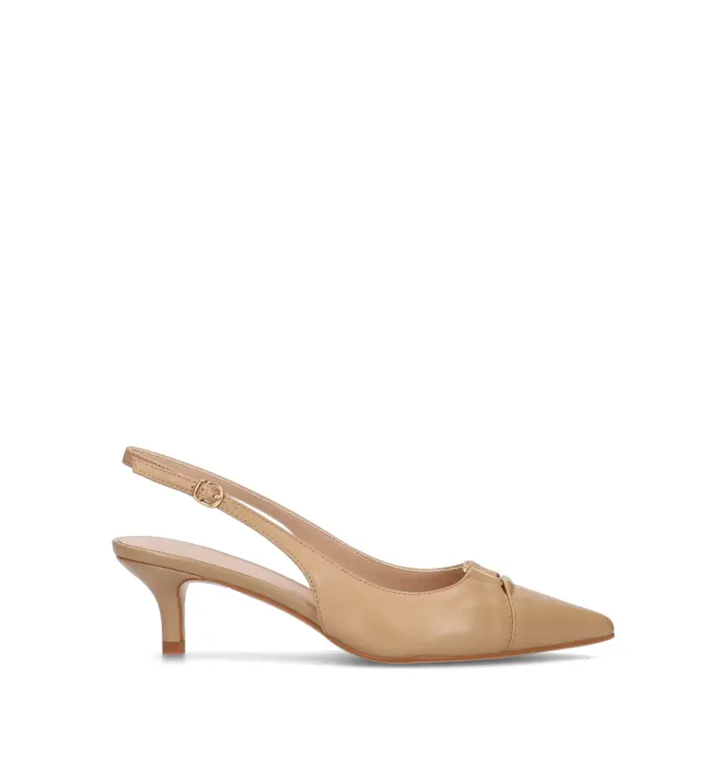 Slingback donna beige in pelle Vario
