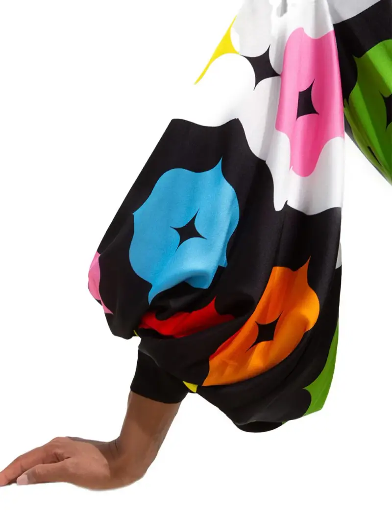 Blusa con fantasia multicolor miniatura 2