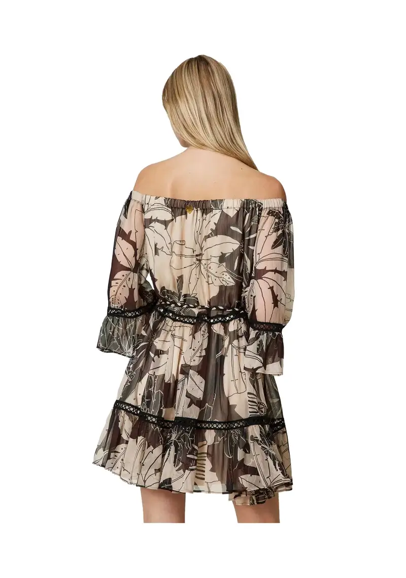 TWINSET - Abito Donna Marrone miniatura 3