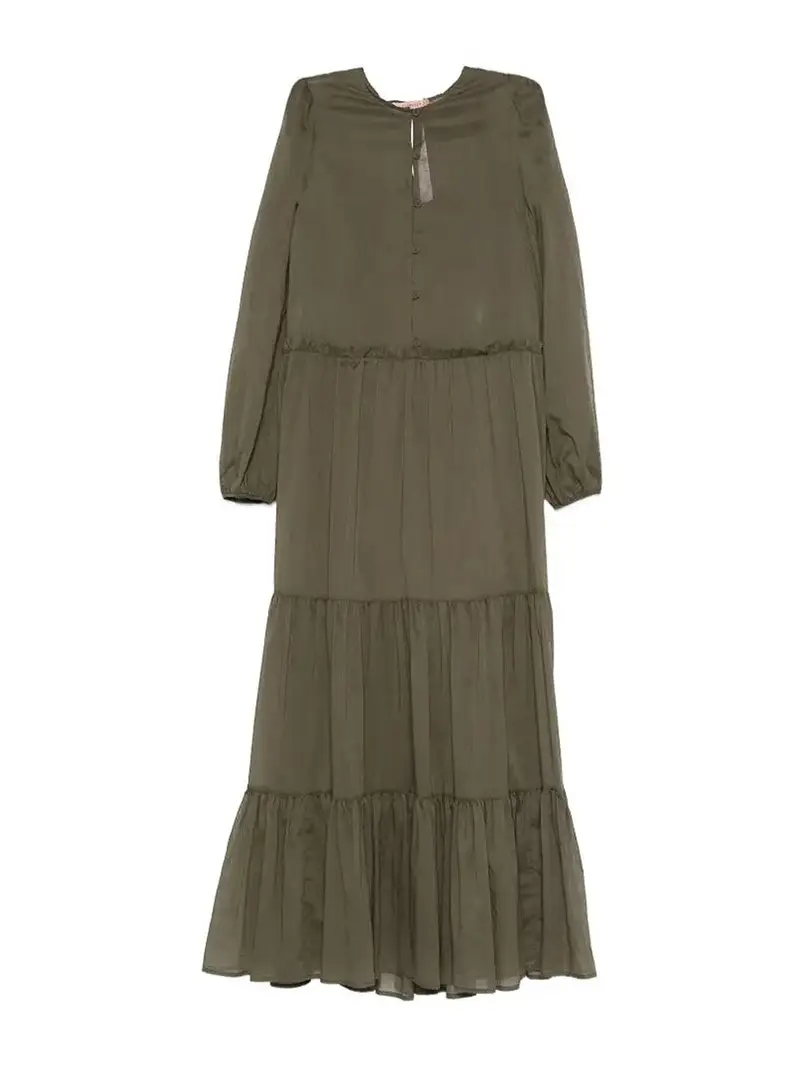 Abito lungo e sottoveste Verde