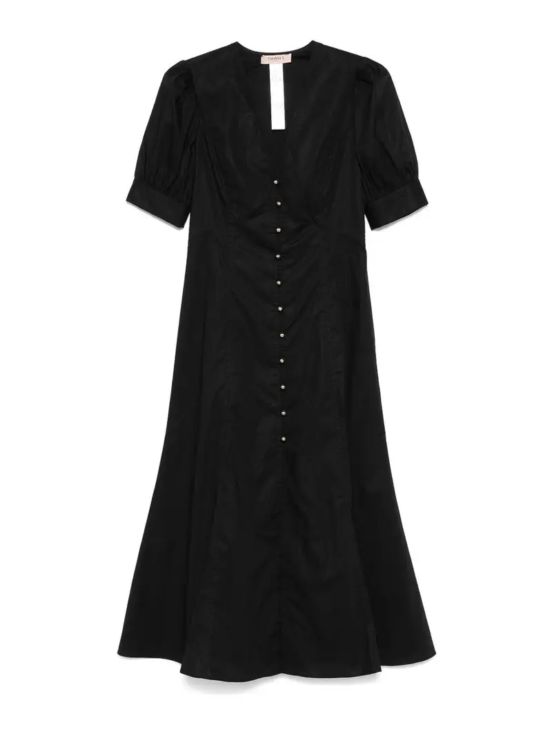 Abito Midi Svasato Nero