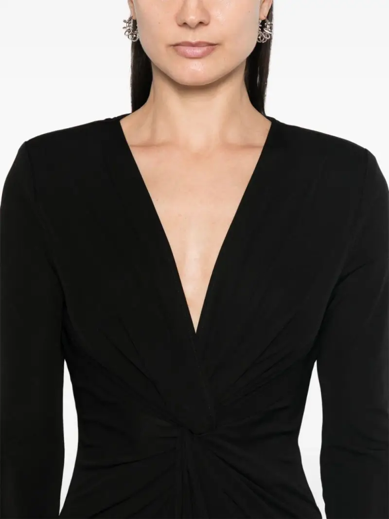 Abito nero lungo nodo centrale miniatura 2