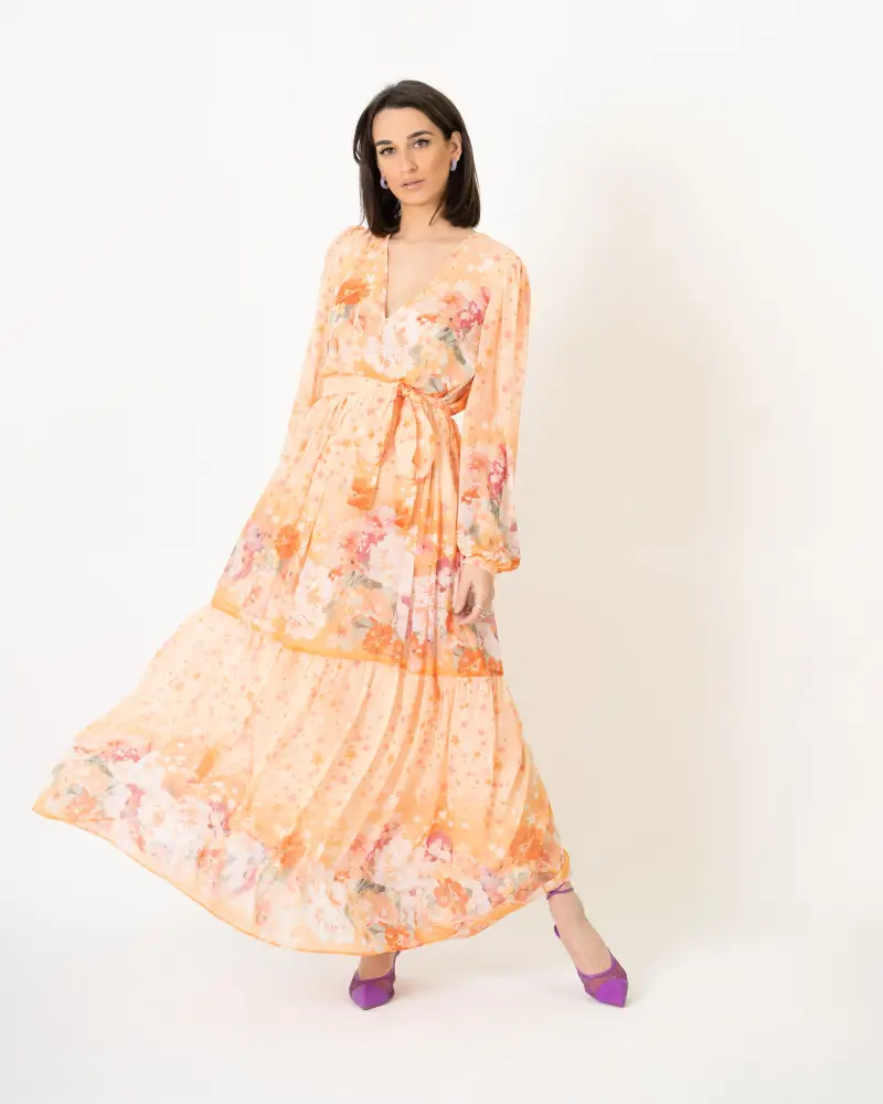 Abito Stelle e Fiori Arancio