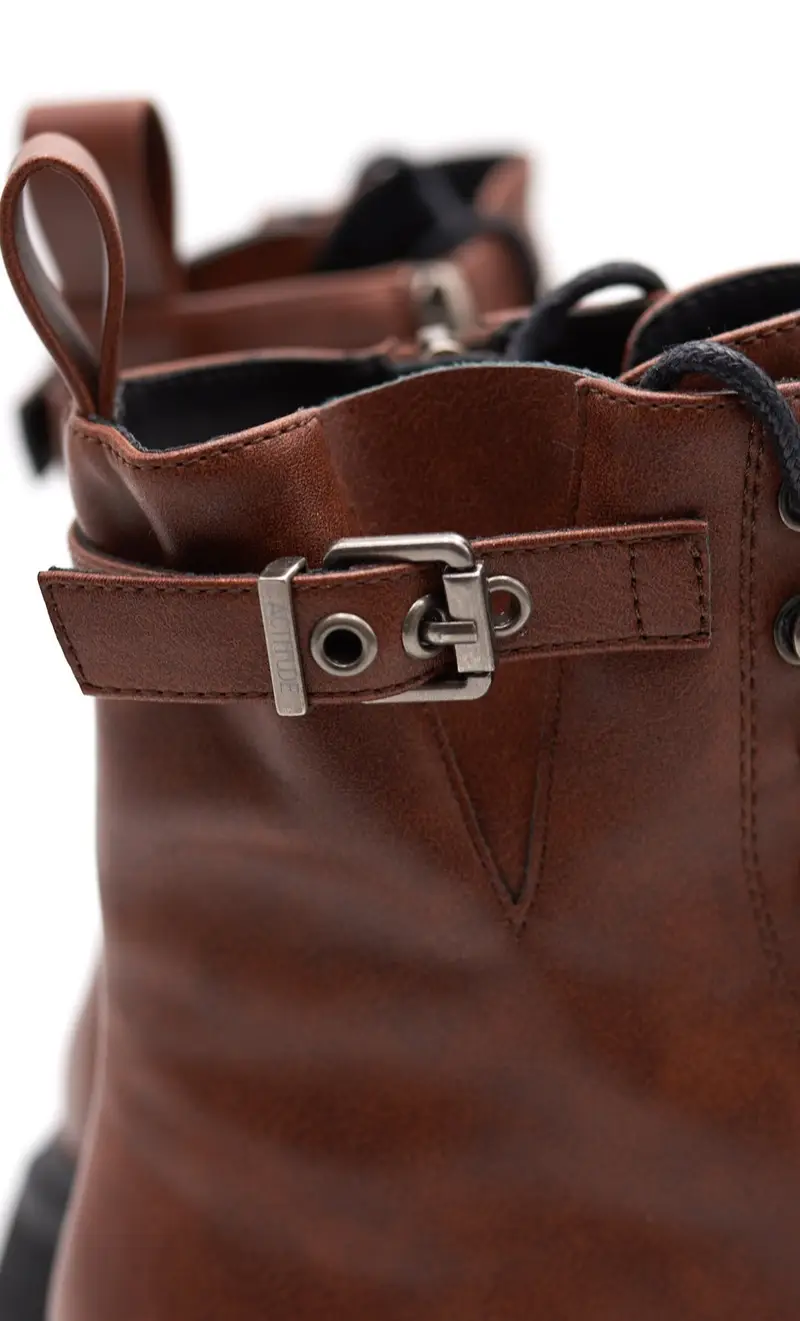 Anfibi twinset actitude con fibbia moro, colore moro miniatura 2