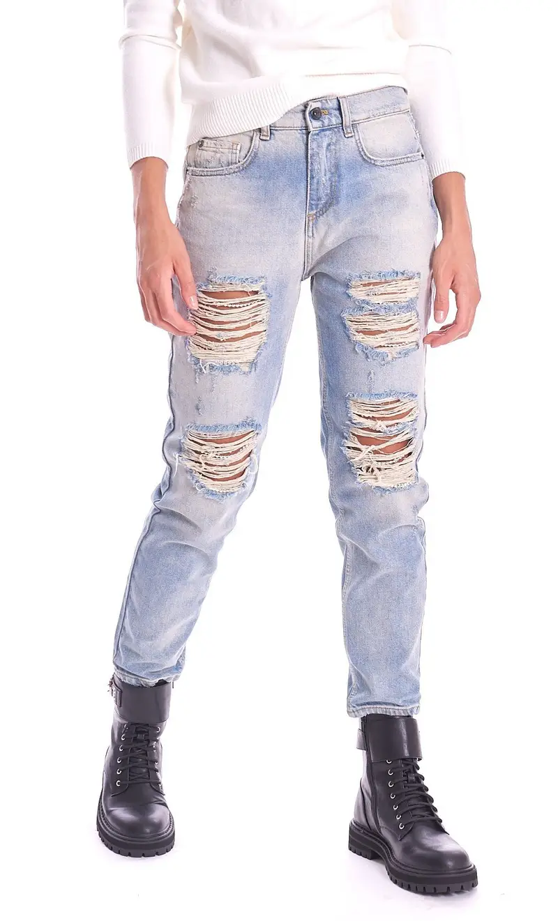 Jeans boyfriend twinset actitude con rotture