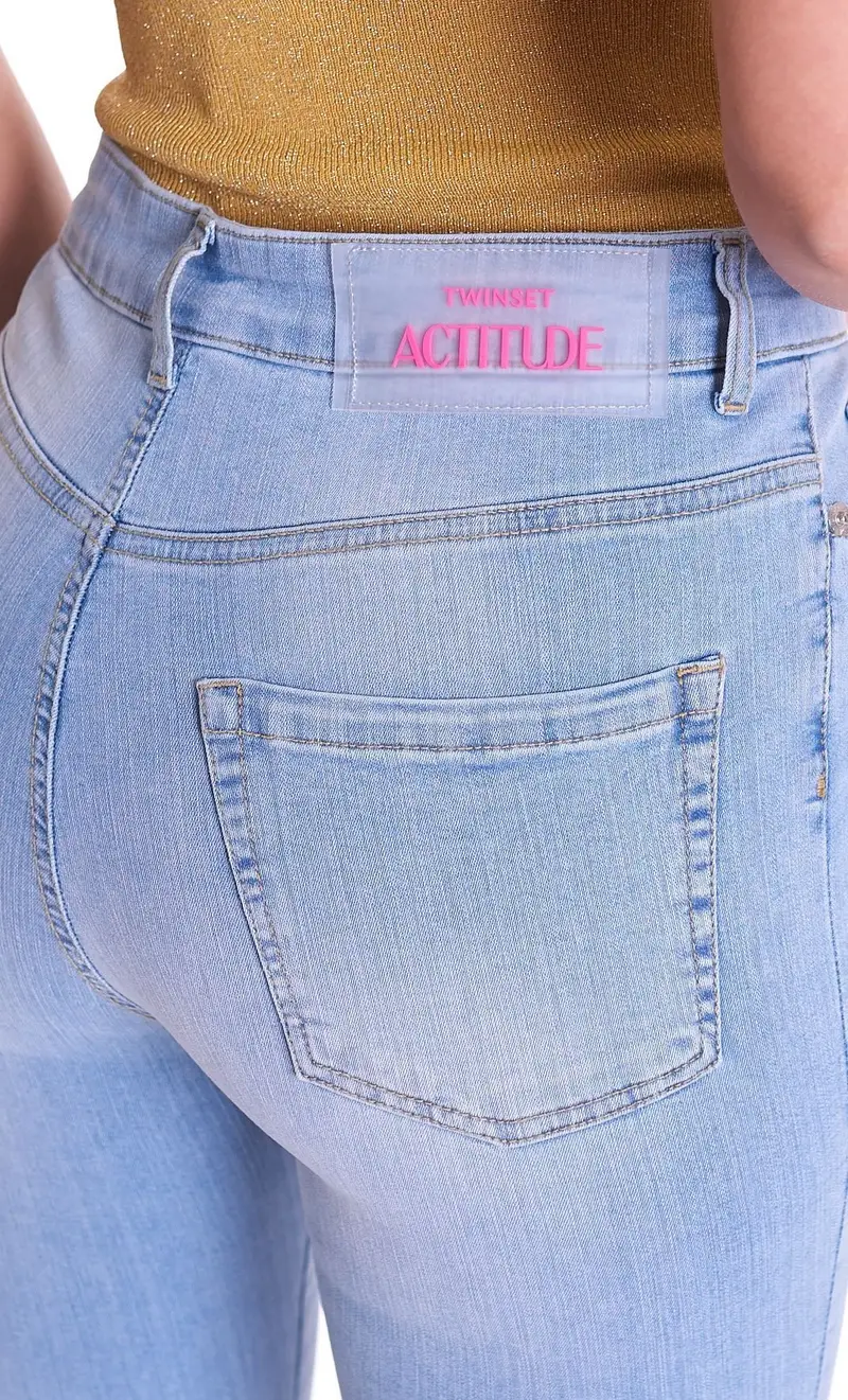 Jeans skinny twinset actitude, colore blu miniatura 2