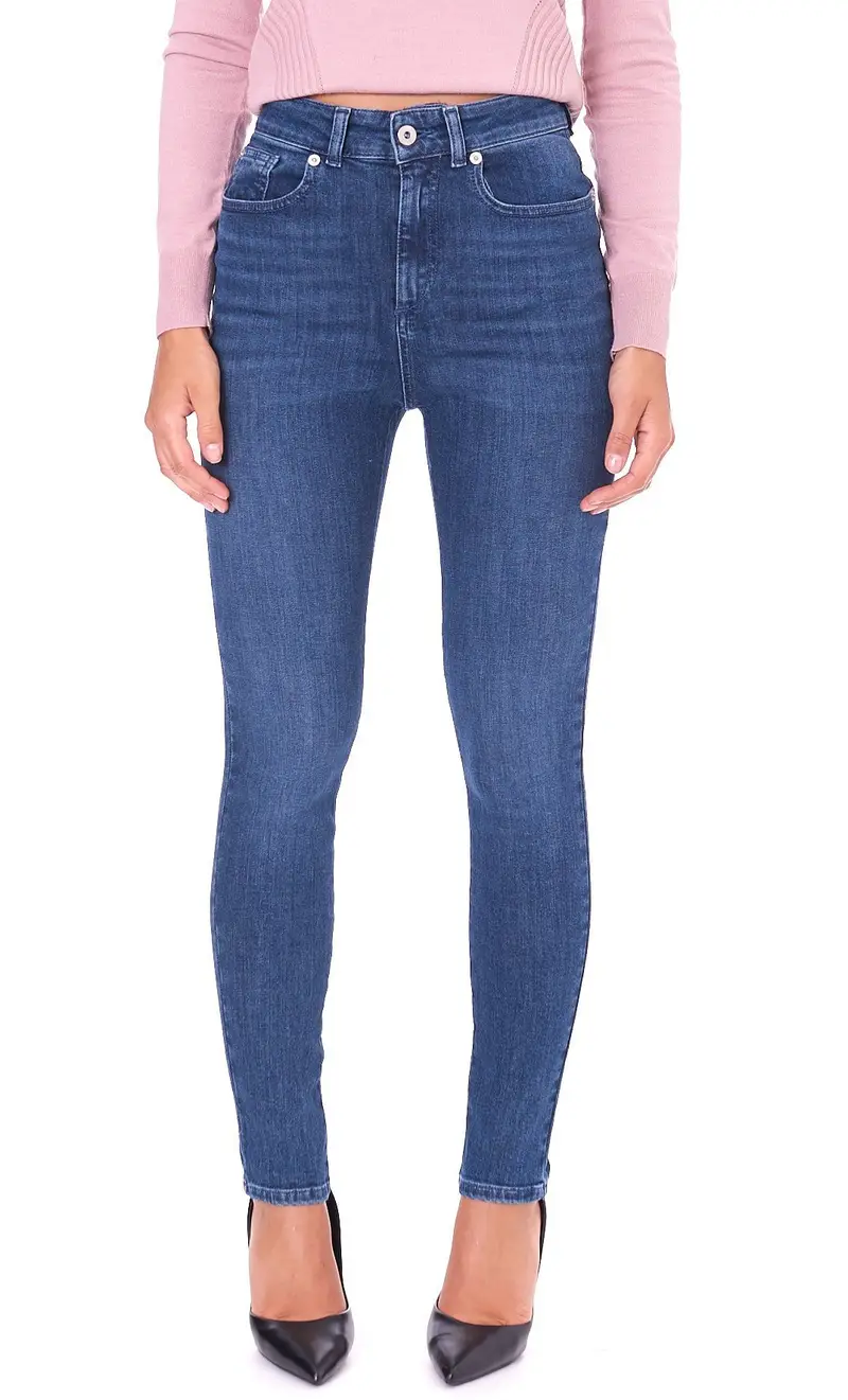 Jeans twinset actitude skinny vita alta blu, colore blu
