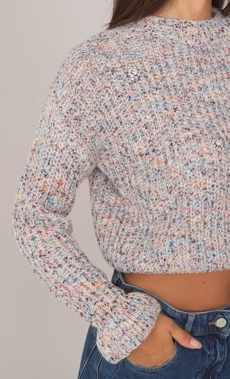 Maglia twinset actitude girocollo multicolor, colore multicolore miniatura 2