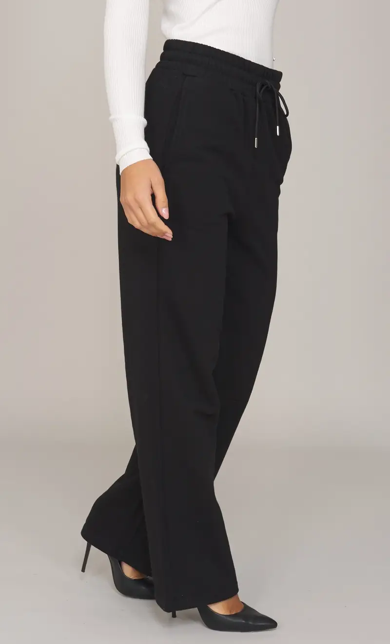 Pantalone jogging twinset actitude in felpa, colore nero