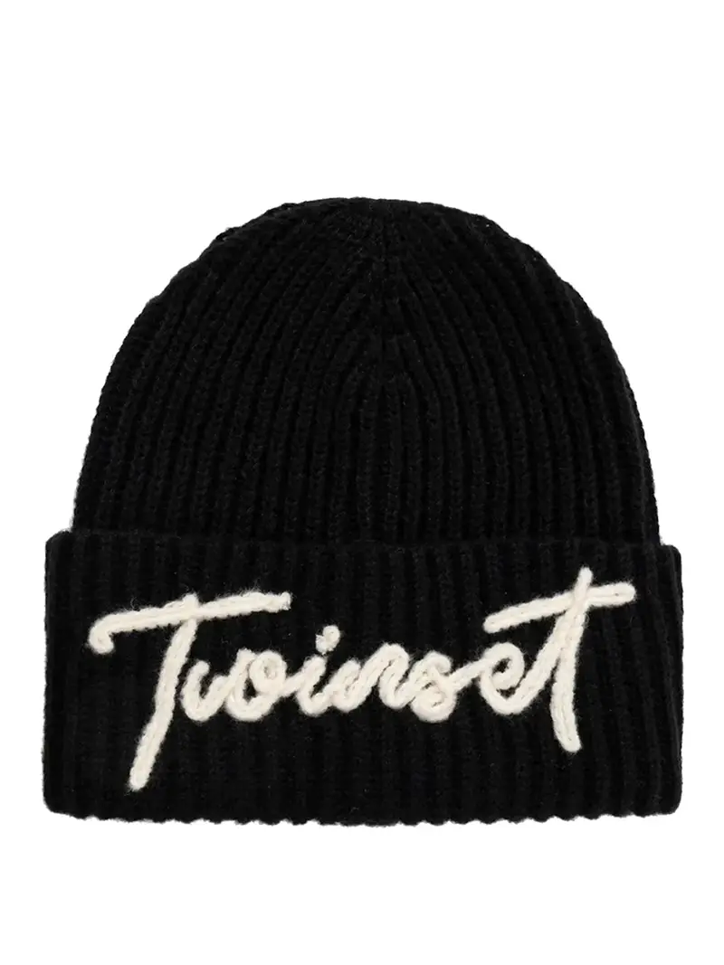 berretto twin set da donna - nero