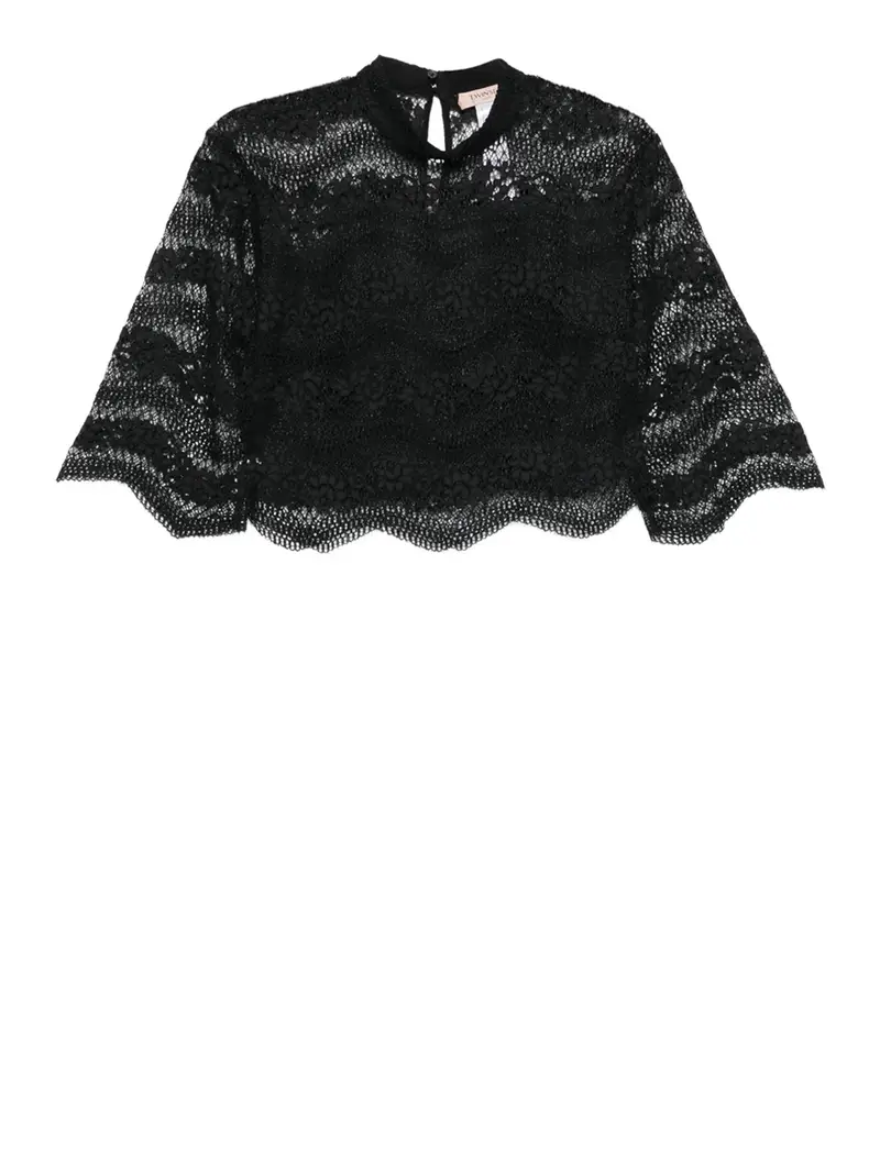blusa twin set da donna - nero