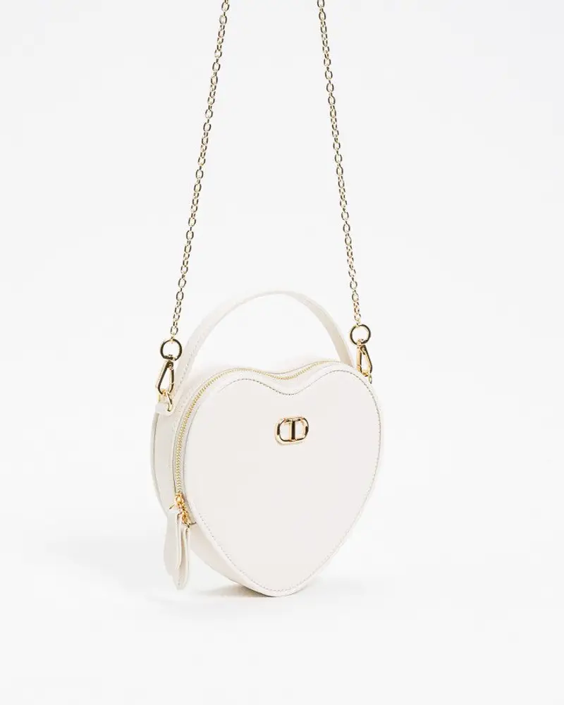 Borsa a cuore 'Mon Amour' panna Beige