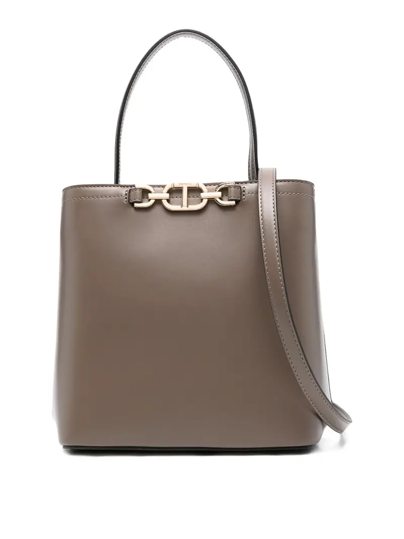 Borsa A Secchiello Con Catena Grigio