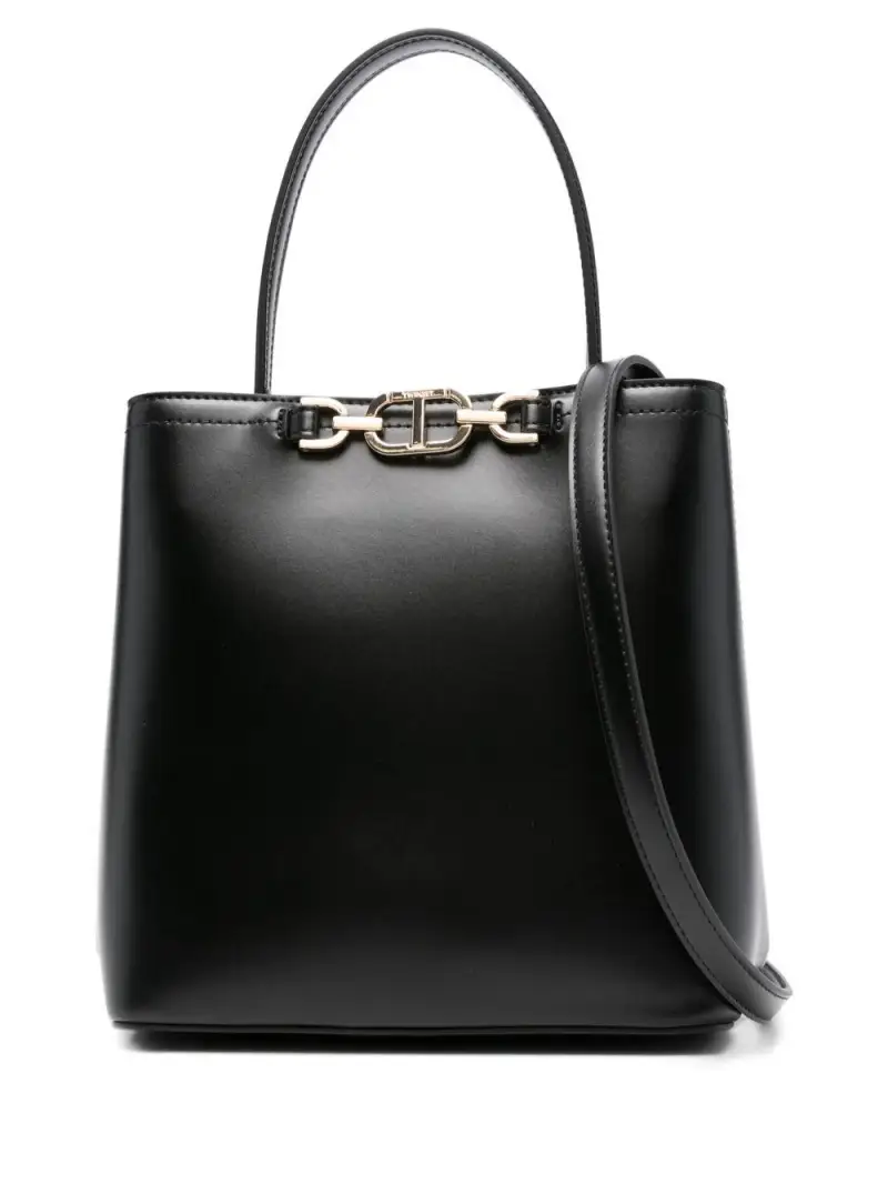 Borsa a Secchiello Nera con Catena Nero