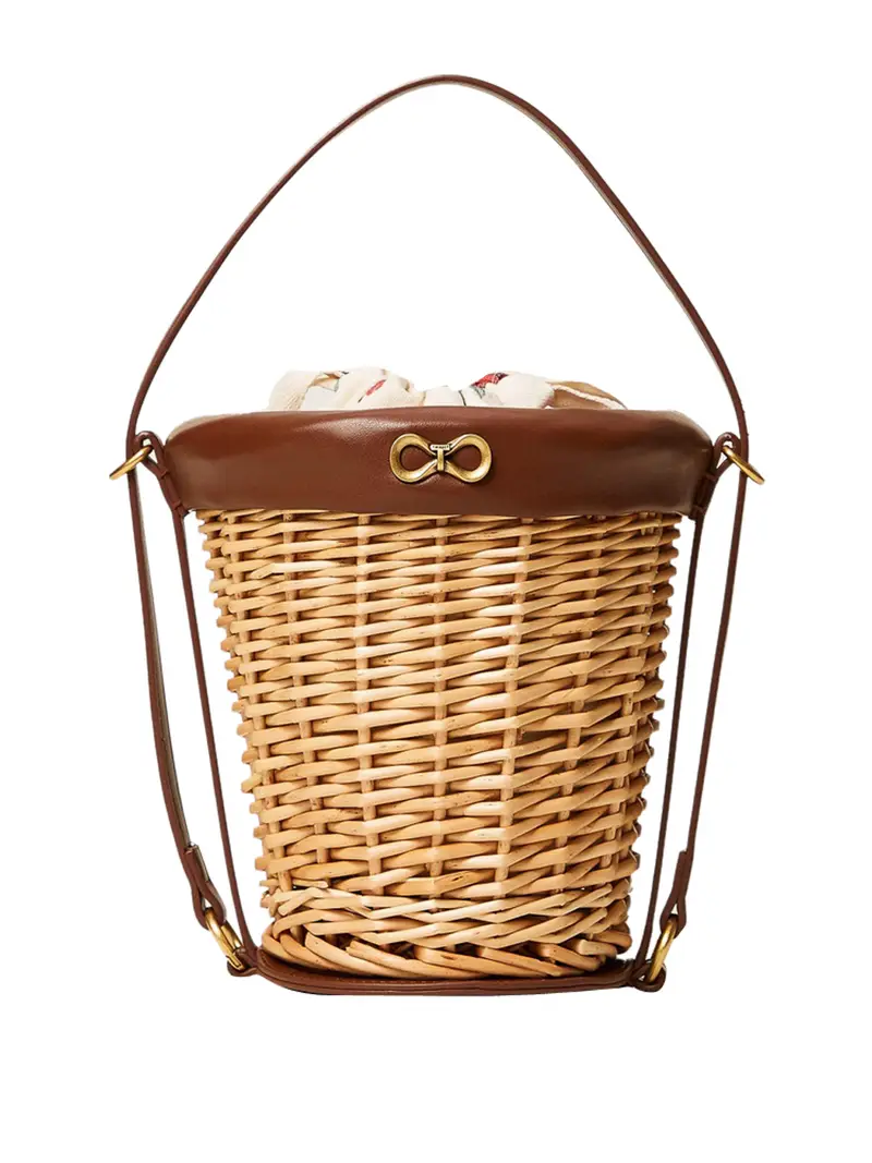 borsa a secchiello twin set da donna - beige